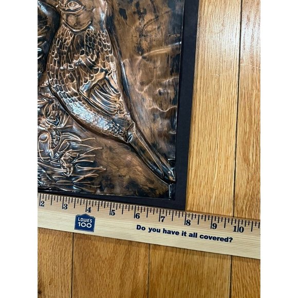 Vintage Copper Embossed Relief Art Bird Handmade - Picture 5 of 7